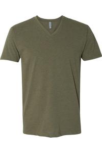 Футболка унисекс CVC с V-образным вырезом Next Level, хаки