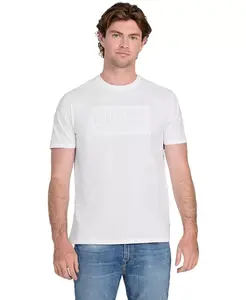 Мужская футболка с тисненым логотипом GUESS, белый