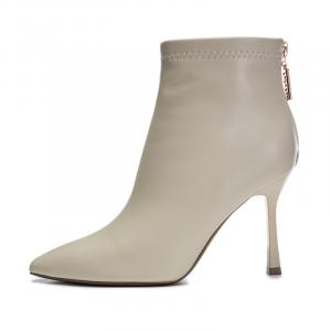 POOQ Женские бежево-чёрные ботильоны в бежевом цвете, цвет Beige