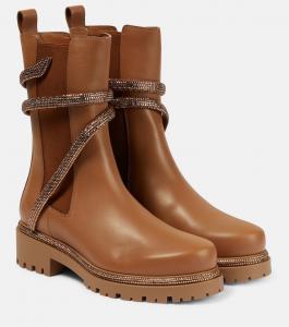 Кожаные ботильоны челси Rene Caovilla, коричневый