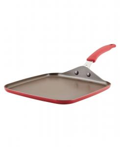 Алюминиевая сковорода-гриль Cook + Create диаметром 11 дюймов с антипригарным покрытием, серая Rachael Ray, Red
