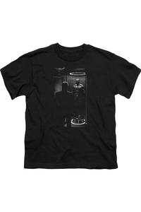 Футболка с коротким рукавом для детей "Бэтмен против Супермена: Облачение в костюм" Gildan, черный