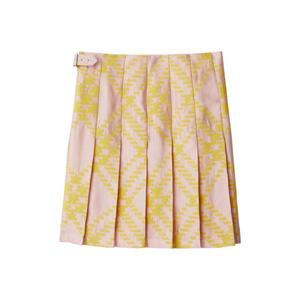 Юбка мини плиссированная в клетку Burberry, розовый