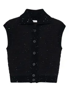 Декорированный жилет на пуговицах Peserico, синий