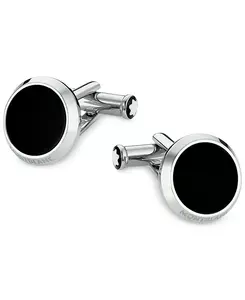 Мужские запонки Meisterstück из стали и черного оникса 112896 Montblanc, black