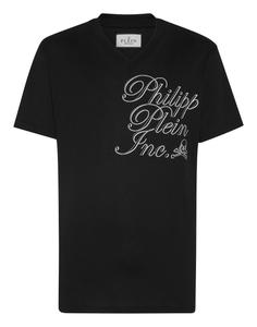 Футболка с V-образным вырезом SS Philipp Plein TM, черный