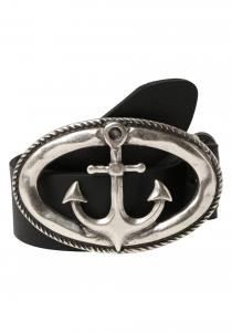 Кожаный ремень RETTUNGSRING by showroom 019° Belt Anker, черный