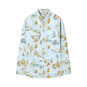Рубашка Off-White Fresco-Print Denim Shirt, Multicolor