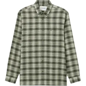 LACOSTE Рубашка мужская Army Green Lapel Moderate