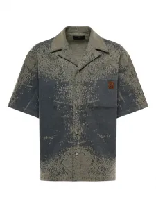 Рубашка с нагрудным карманом и узором "пейсли" Amiri, серый