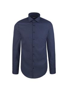 Рубашка делового кроя Slim Fit SEIDENSTICKER Schwarze Rose, светло-синий/темно-синий