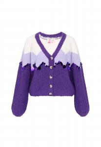 IZIA Кардиган вязаный, цвет фиолетовый, сиреневый