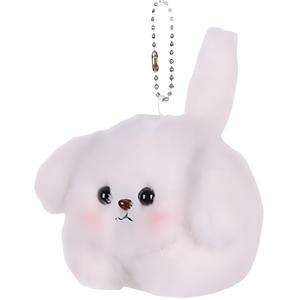 Плюшевый кулон с щенком Wagging Tail высотой 8 см Le Jil, белый