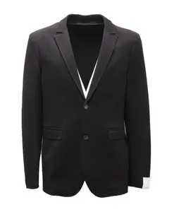 Трикотажная куртка с необработанными краями Paolo Pecora, черный