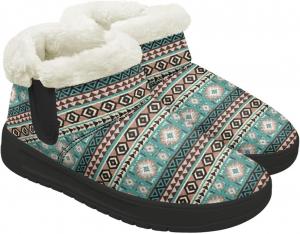 Женские зимние ботинки на снег для улицы и дома, теплые ботильоны на щиколотку, плоская подошва, противоскользящие, зимние походные ботинки, размер 6-13,5 Quxjehoe, Aztec