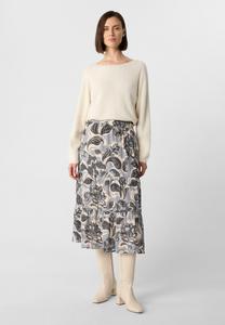 Юбка comma VOLANT MIDI-LÄNGE, Navy/Multi-Coloured