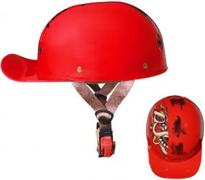 Мотоциклетный шлем, полушлем с защитной шапочкой, одобренный ECE, шлем для скутера, шлем для реактивного самолета, ретро-шлем для взрослых, мужчин и женщин WRMIGN, E