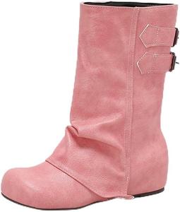 Женские повседневные комфортные короткие ботинки LYYSKY. Пожалуйста, ознакомьтесь с таблицей размеров и описанием товара. Размеры US4-US17 / EU34-EU50, Pink(Pu)