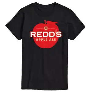 Мужская футболка с графическим логотипом Redd's Apple Ale Licensed Character, черный