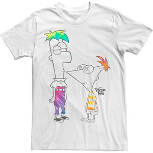 Мужская футболка Disney Phineas And Ferb Boys Of Tie Dye Licensed Character