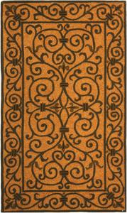 Ковер SAFAVIEH, 77 x 122 см, Chelsea Collection, Yellow & Light Green, ручной работы в стиле French Country из шерсти, идеален для помещений с высокой проходимостью: прихожая, гостиная, спальня (HK11G)