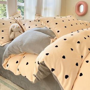 Antarctic Пододеяльник из молочного вельвета 200х230 см, цвет Xiao Ai Xin Hui, для кровати 1.5 м