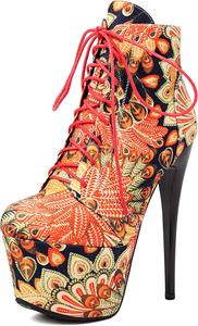 Женские ботильоны Roimaash на платформе с высоким каблуком, 124 Yellow