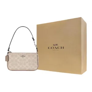 COACH Сумка-пудреница Nolita из искусственной кожи маленькая женская Apricot