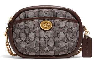 COACH Женская маленькая сумка через плечо для фотоаппарата умбра