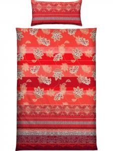 Erwin Müller Постельное белье Mako из атласа красного цвета