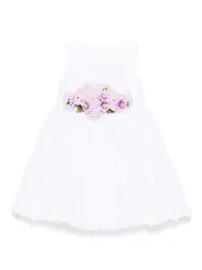 Платье со сборками Colorichiari, белый
