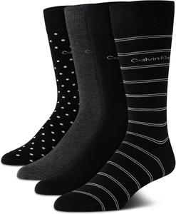 Мужские носки Calvin Klein под повседневную одежду - 4 пары мягких хлопковых носков длиной до щиколотки для мужчин, для повседневного делового и официального ношения, Black Stripe
