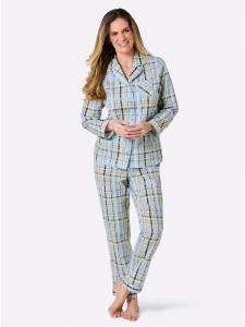 WITT WEIDEN Пижама с принтом нежно-голубого и белого цвета