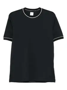 Хлопковая футболка с кантом Eleventy, синий