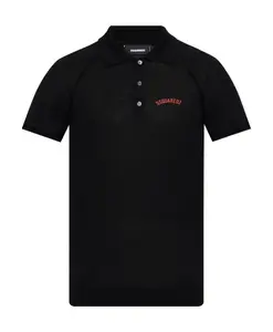 Поло с логотипом Dsquared2, черный