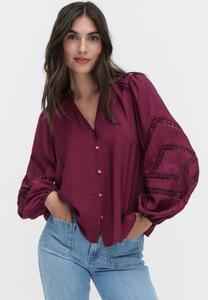 Блуза Dobber MARCELLA LONG SLEEVE, Wine Red/Red