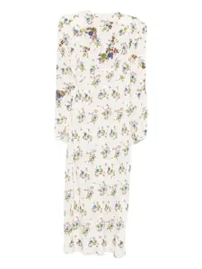 Платье миди с цветочным принтом Nº21, белый