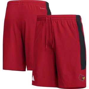 Мужские красные шорты Louisville Cardinals AEROREADY adidas