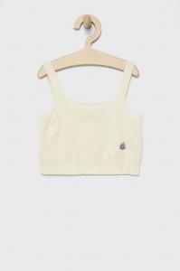 Детский хлопковый топ United Colors of Benetton, белый