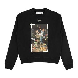 Свитер Off-White Pascal Print Slim Crewneck, Black/White