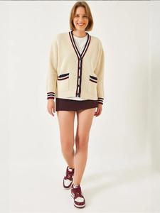 Вязаный кардиган Bianco Lucci, кремовый