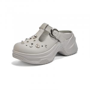 Женские тапочки Closed Toe с композитной подошвой, устойчивые к запахам и истиранию DAPHNE, серый