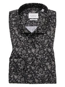 Рубашка с длинными рукавами антрацитового цвета Eterna