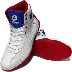 Профессиональные боксерские кроссовки для мужчин, обувь для борьбы, боевых искусств, тренировок, ММА, с противоскользящей прочной подошвой Generic, белый