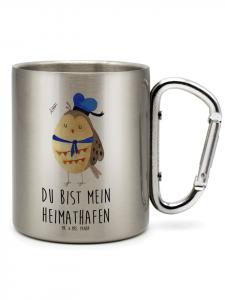 металлическая кружка сова-моряк с надписью в серебре Mr. & Mrs. Panda