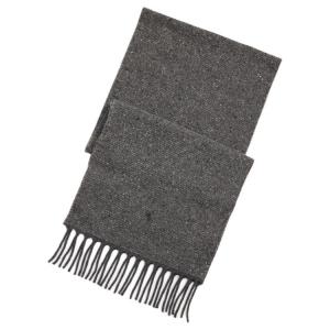Polo Ralph Lauren Шерстяной вязаный шарф унисекс антрацитового цвета, Charcoal Gray