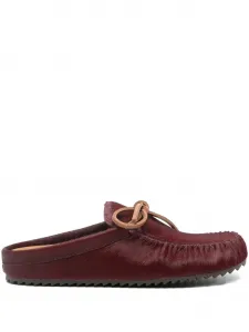 Кожаные мюли с завязками Bibi Lou, красный