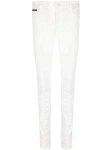 Philipp Plein джегинсы с эффектом кракле, белый