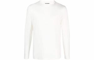 Футболка с вышитым логотипом JIL SANDER белая