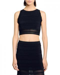 Безрукавный джемпер Sandro, черный